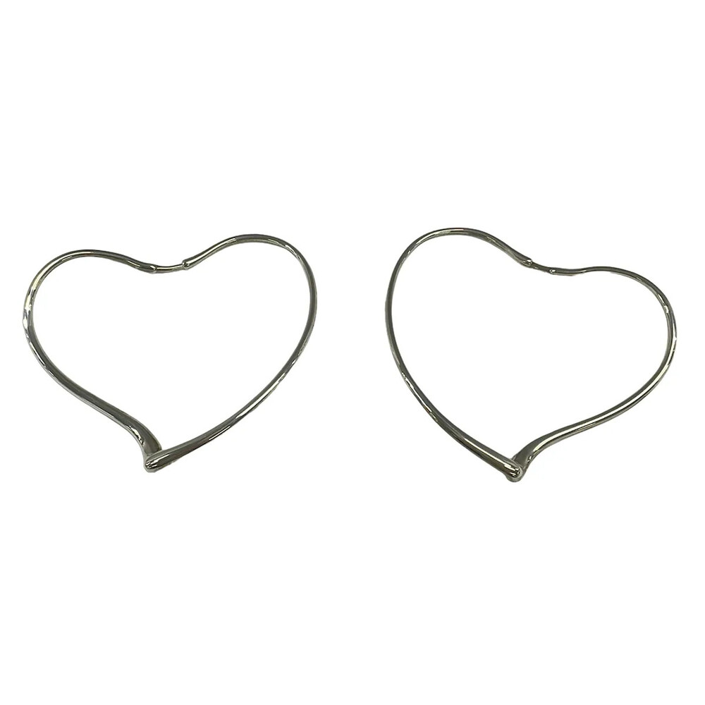 Tiffany&Co. Open Heart Silver Earrings #379825T68B